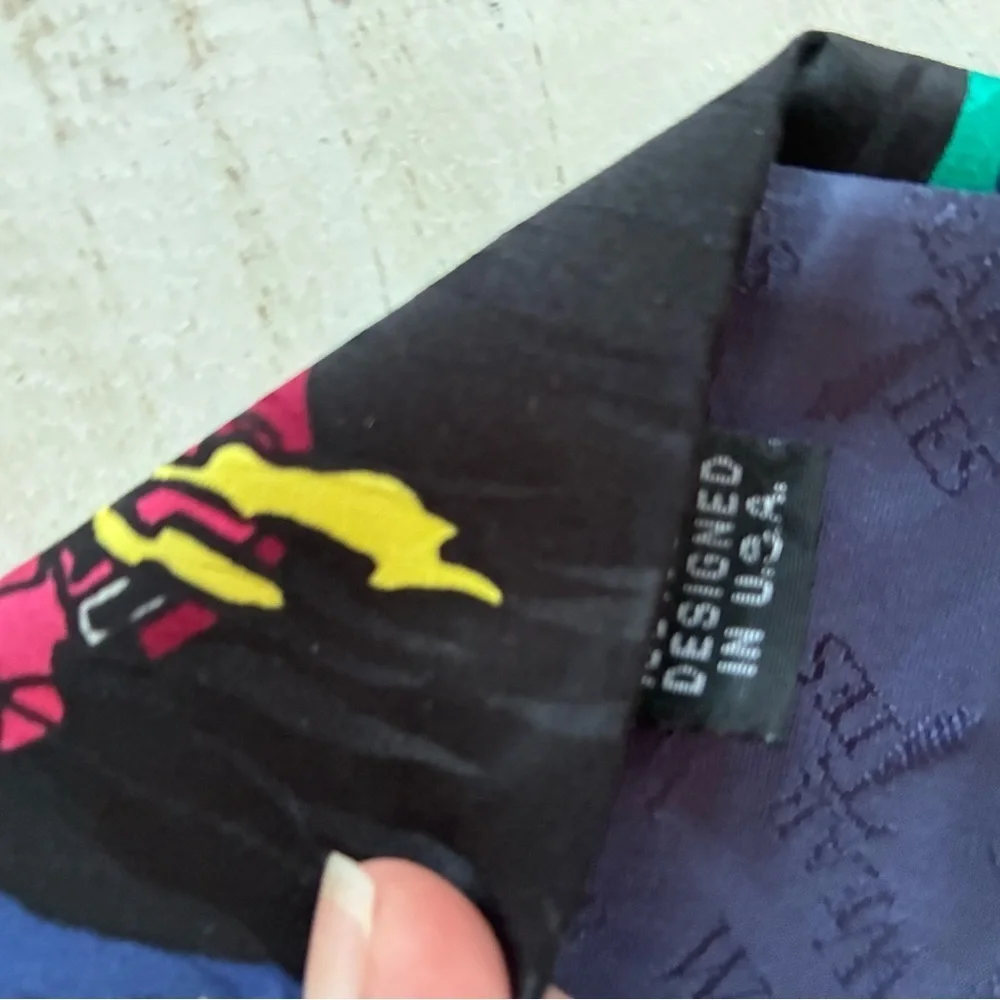 WIN LOSE or TIE Daytona International Speedway NASCAR Florida retro 80s neck tie